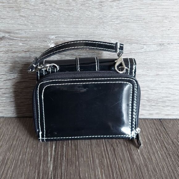 Gorgeous Vintage Vituri Mini Bag - Black - Faux Patent Leather - Picture 4 of 10